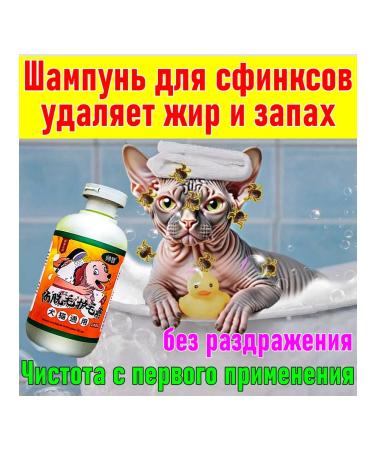 Cat shampoo without wool fat and unpleasant smell