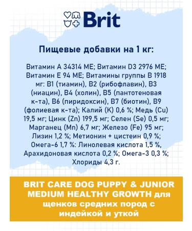 Brit Dry Care Puppy puppies for medium rocks 3 kg - Buy Online on GoSupps.com