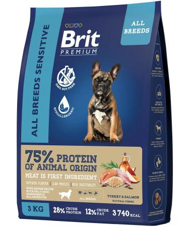 Brit Dry premium food for sensitive dogs 3 kg salmon - Buy Online on GoSupps.com