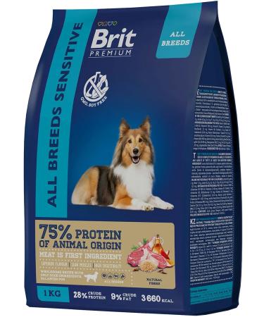 Brit Dry Premium food for sensitive dogs lambs 1 kg - Buy Online on GoSupps.com