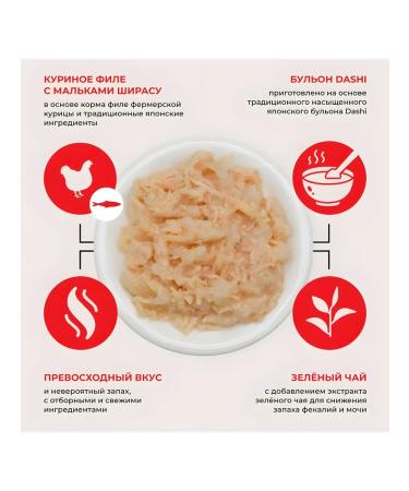 Inaba Cat food chicken fillet with fry shirasses 60 g 24 pcs - Buy Online on GoSupps.com