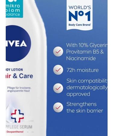NIVEA Body Lotion Repair & Care Body Milk - Buy Online on GoSupps.com