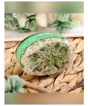 Dobroparov Massage soap with Luffa "Green Apple" 100 g - Buy Online on GoSupps.com