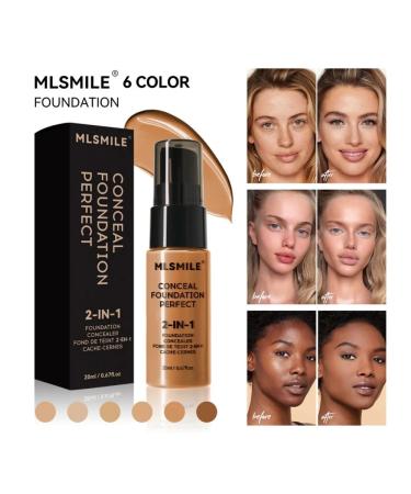 Mlsmile 6 colors of tonal cream persistent waterproof