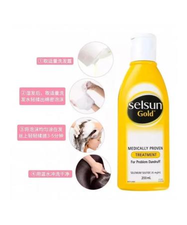 Golden shampoo with amino acids and sulfate Selena Selsun - Buy Online on GoSupps.com