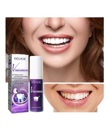 Non -invasive purple bleaching toothpaste