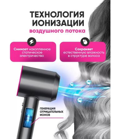 Hair hair dryer professional dyson analogue with nozzles - Buy Online on GoSupps.com