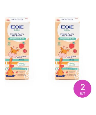 Exxe Baby toothpaste without fluorine from 0 to 3 years 50g 2 pcs