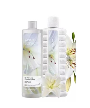 AVON Set of Cream-Gel 500ml + Foam 500ml "White Lilia"