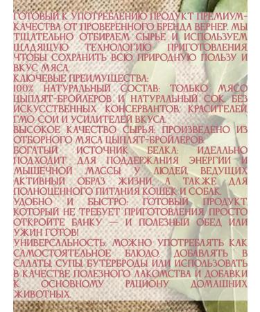 WERNER Broilee chickens in its own juice 2 banks of 325 grams - Buy Online on GoSupps.com