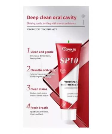 New probiotic toothpaste 3x bleaching SP-10 - Buy Online on GoSupps.com