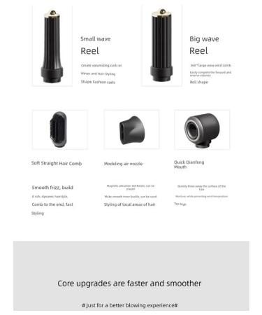 Hairdryer 6-in-1 Tophui starry sky gray - Buy Online on GoSupps.com
