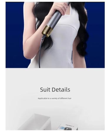 Hairdryer 6-in-1 Tophui starry sky gray - Buy Online on GoSupps.com