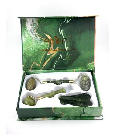 GuL Facial set of roller from stone jade massager 3B1 - Buy Online on GoSupps.com