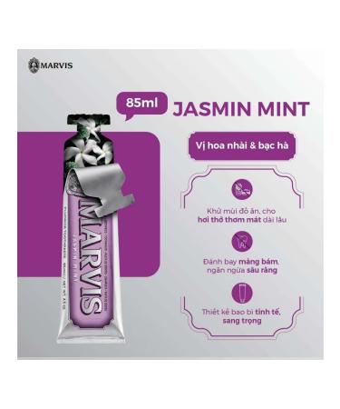Marvis Jasmin Mint toothpaste jasmine and mint 85 ml - Buy Online on GoSupps.com