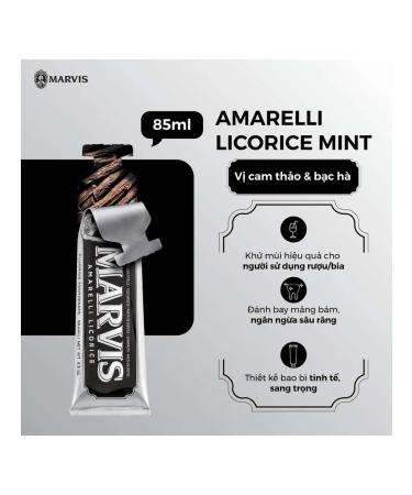 Marvis Amarelli Licorice Mint 85ML - Buy Online on GoSupps.com
