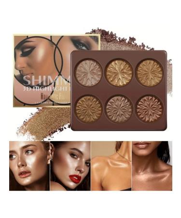 Highlighter in 6 shades trace for makeup