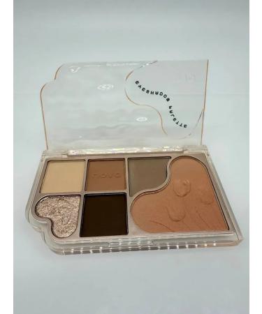 Ailinka Palette of shadows waterproof for eye makeup tone 2 6 shades - Buy Online on GoSupps.com