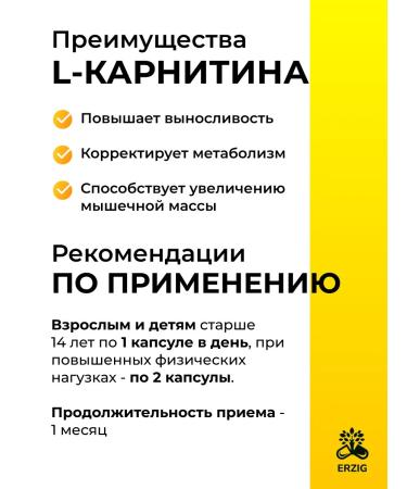 Erzig L carnitine 500 mg - Buy Online on GoSupps.com