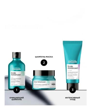 L'Oreal Professionnel Hair mask 2V1 Scalp Advanced Deep Cleaning 250ml - Buy Online on GoSupps.com