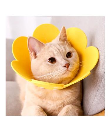 Collar for sterilization of cats yellow sunflower XS