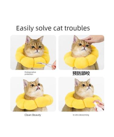 Collar for sterilization of cats yellow sunflower m - Buy Online on GoSupps.com