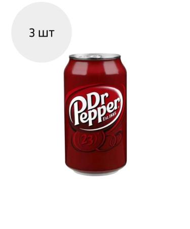 Dr Pepper Classic USA carbonated drink 3 pcs 355 ml - Buy Online on GoSupps.com