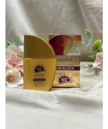 Sun -protective face and body cream Gold with collagen - Buy Online on GoSupps.com