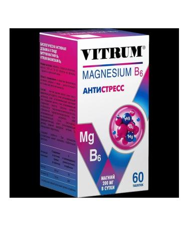Vitrum Magnesium B6 N60 Table P O 1200 mg - 2pcs - Buy Online on GoSupps.com