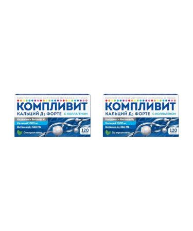 Complivit Calcium D3 Forte with collagen N120 Table Zhev - 2pcs