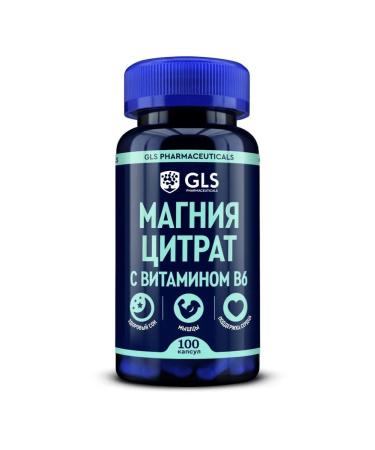 GLS pharmaceuticals GLS magnesium citrate with vitamin B6 N100 caps 500 mg