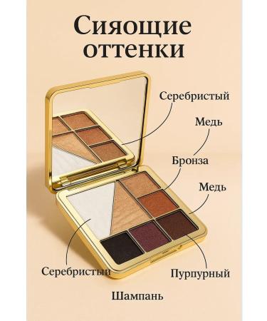 dks12 Palette of shadows for eyelids 7 shades with a mirror 9 g " - Buy Online on GoSupps.com