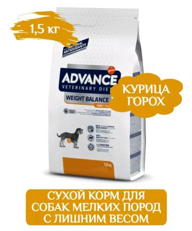 Advance Weight Balance Mini dry dog food 1.5 kg