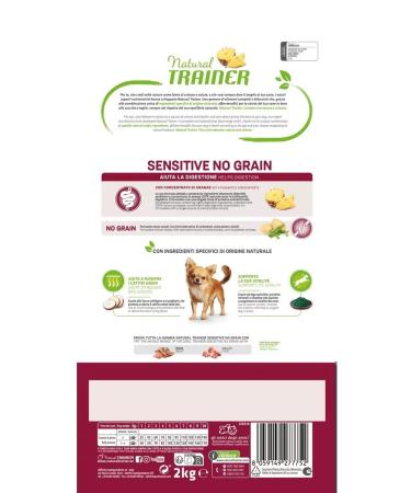 Trainer Natural Trainer Sensitive No Gran Mini Dry Form for Dogs 2 kg - Buy Online on GoSupps.com