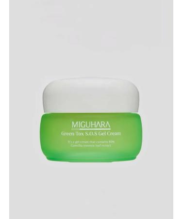 MIGUHARA Caling gel face cream Green-tox s.O.S Gel Cream