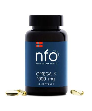 NFO Norwegian Fish Oil Omega-3 1000mg N60 caps of 1450 mg