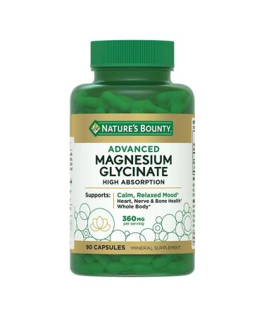 Nature's Bounty Magnesium Glycinate N90 Caps at 1158mg Natures Bounty - 2pcs - Buy Online on GoSupps.com