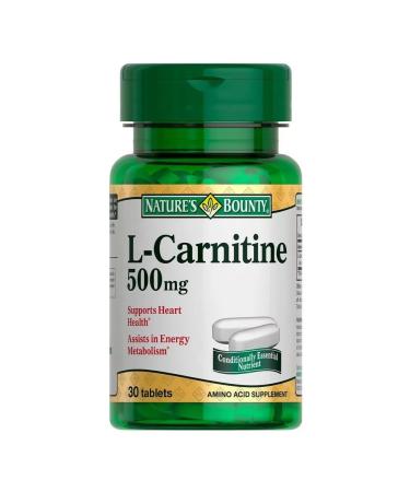 Nature's Bounty L-carnitine 500 mg N30 table 1302mg Natures Bounty