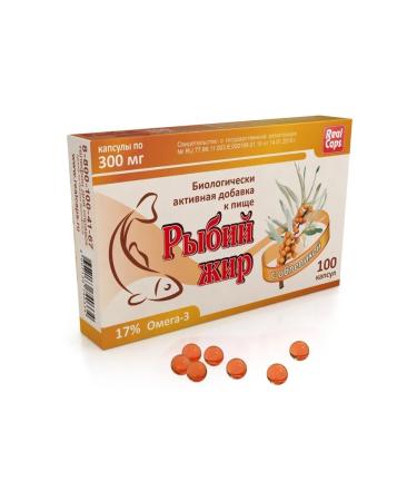 RealCaps JSC Fish oil with sea buckthorn N100 Caps Real Kaps - 2pcs - Buy Online on GoSupps.com