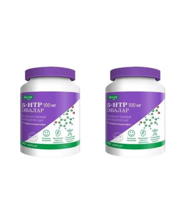 Evalar 5-hydroxitriptophan (5-HTP) 100 mg N90 caps of 0.25g-2pcs