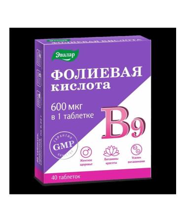 Evalar Folic acid with vitamins B12 and B6 N90 Table of 0.22g
