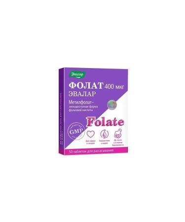 Evalar Folat 400MKG N50 Table d ded 0.23g - Buy Online on GoSupps.com