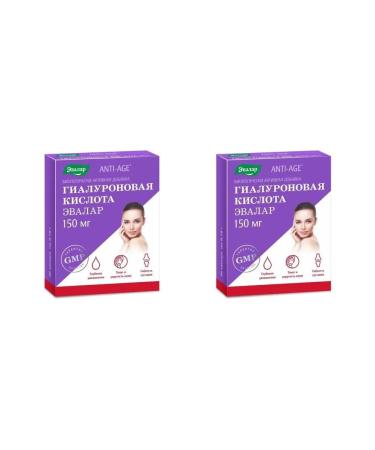 Evalar Hyaluronic acid 150 mg N30 KAKS at 0.19g - 2pcs