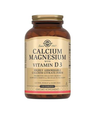SOLGAR Calcium -Magnes with vitamin D3 N150 Table of 1571MG - 2pcs - Buy Online on GoSupps.com