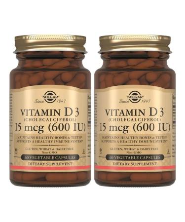 SOLGAR Vitamin D3 600MU N60 caps 240mg - 2pcs