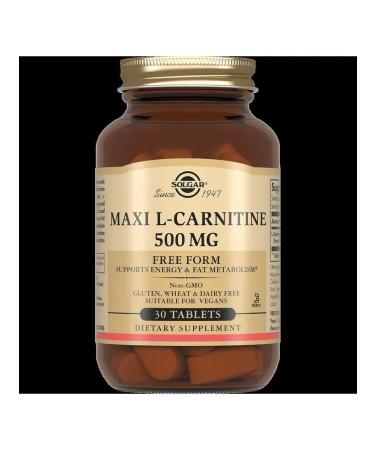 SOLGAR L -carnitine 500MG N30 table 1338 mg - 2pcs - Buy Online on GoSupps.com