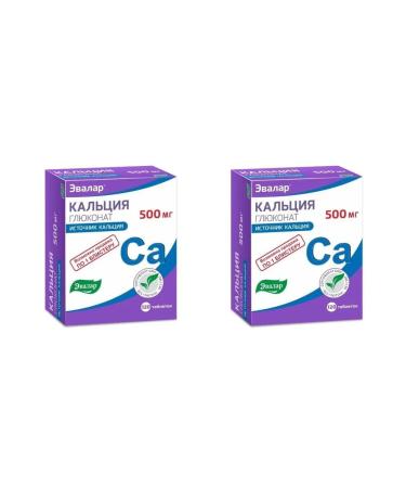 Evalar calcium gluconate 0.5 n120 table - 2pcs