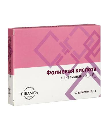 TURANICA folic acid with vitamins B6 and B12 N50 table - Buy Online on GoSupps.com