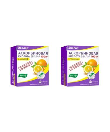 Ascorbic acid 100 mg N60 Table Evalar - 2pcs