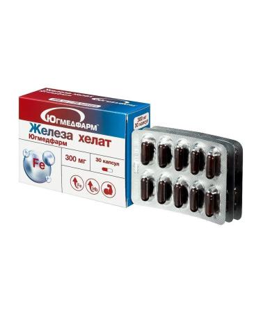 Yugmedpharm Iron HEALAT N30 caps 300 mg - 2pcs - Buy Online on GoSupps.com